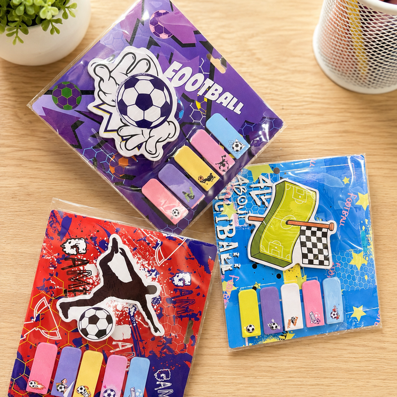 Football lovers sticky notes set