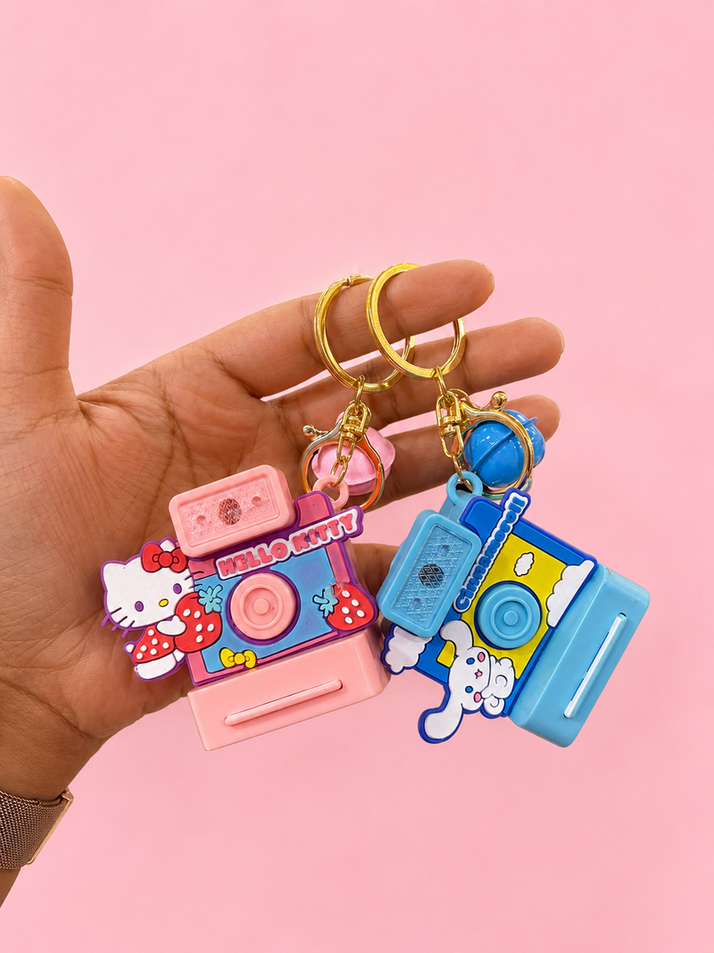 Cute cartoon camera keychain