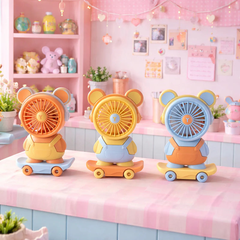 Bunny skateboard USB fan