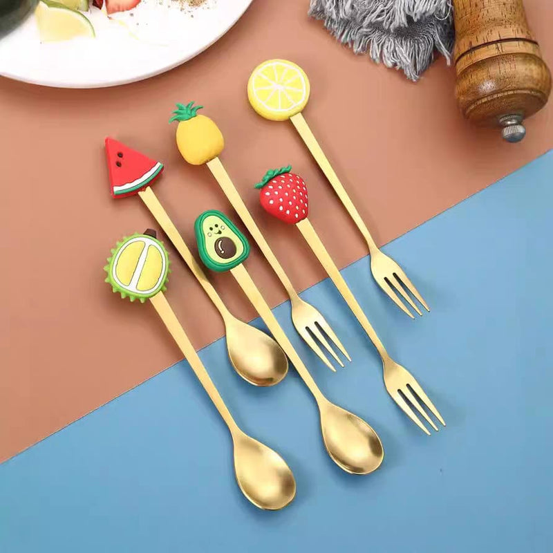 Fruit topper cutlery set