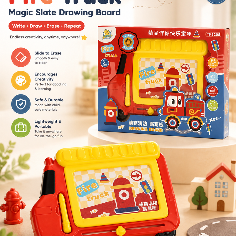Magic fire truck slate for kids