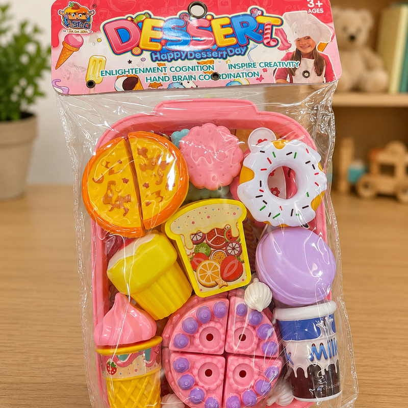 Dessert pretend play food set