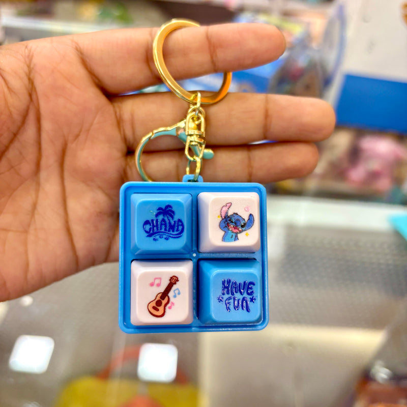 Cartoon Clicker stress buster keychain