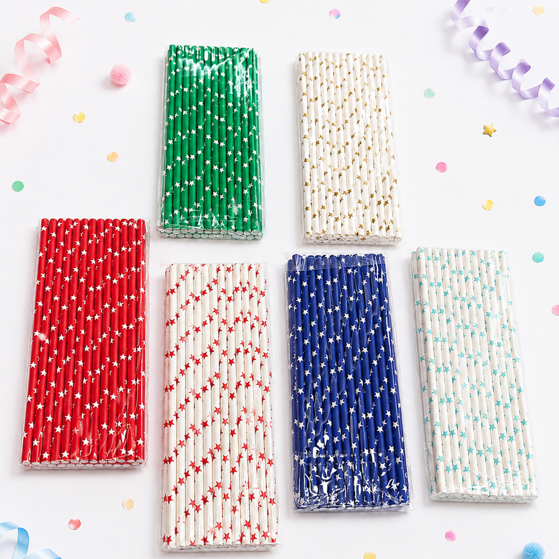 Designer Paper Straw set ( set of 25 pieces )