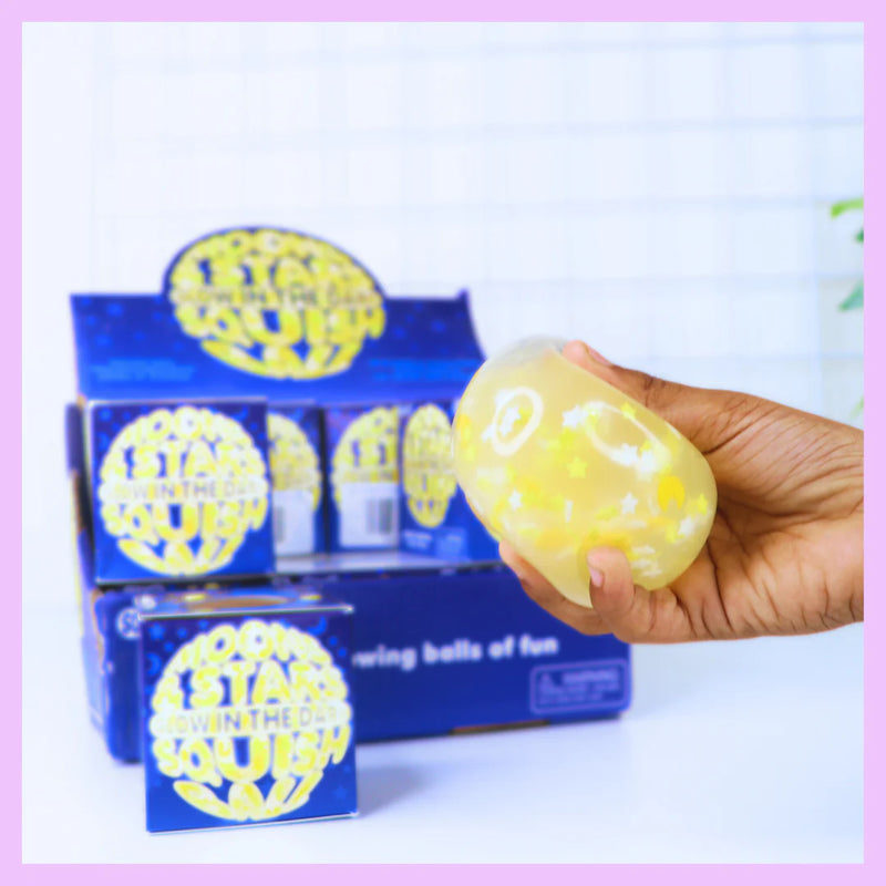 Glow Moon & Star squishy ball