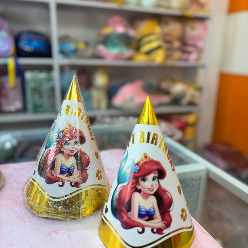 Princess theme birthday party caps ( For age 3-8 years ) - set of 10 pieces