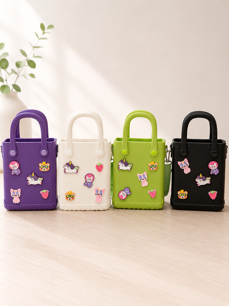Premium silicon crocs tote bag for kids