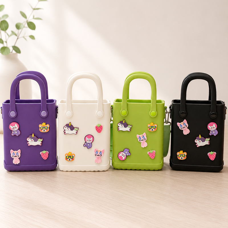 Premium silicon crocs tote bag for kids