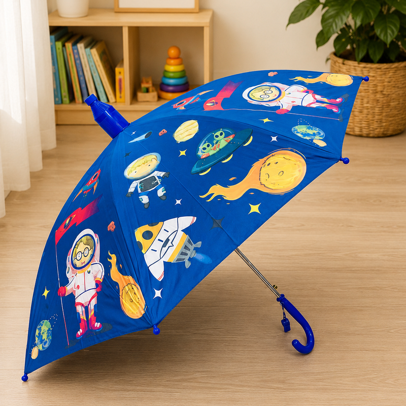 Cute space adventure kids umbrella