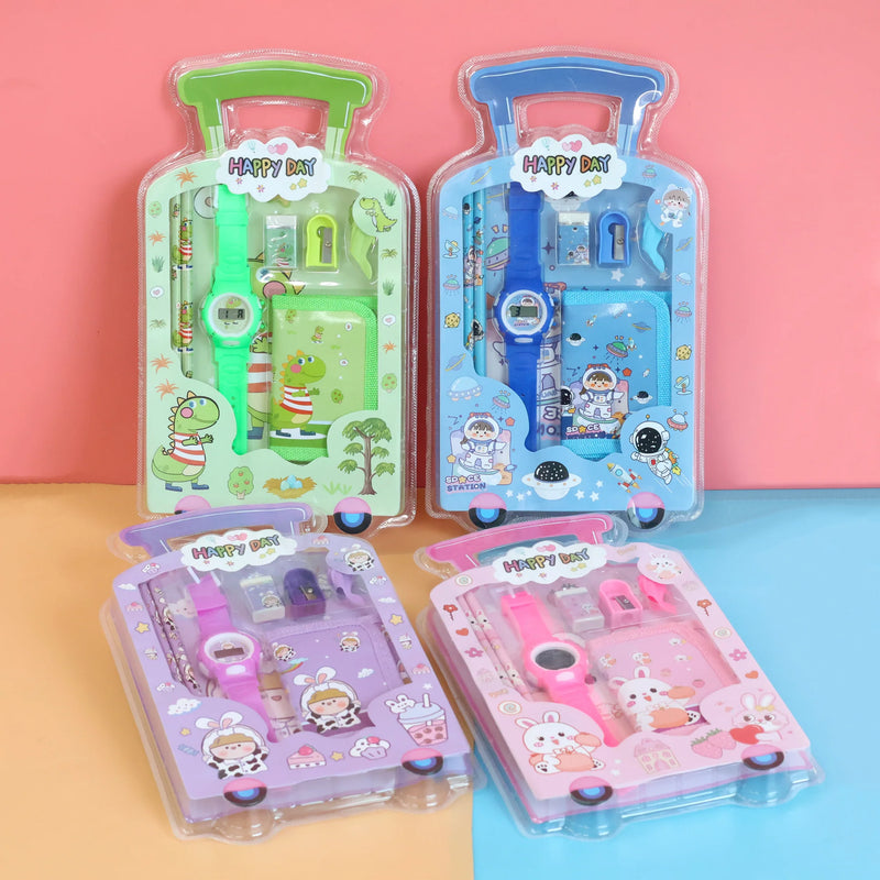 Cute trolley style stationery kit