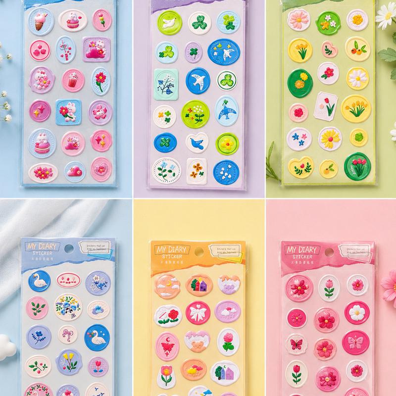 Wax seal stickers