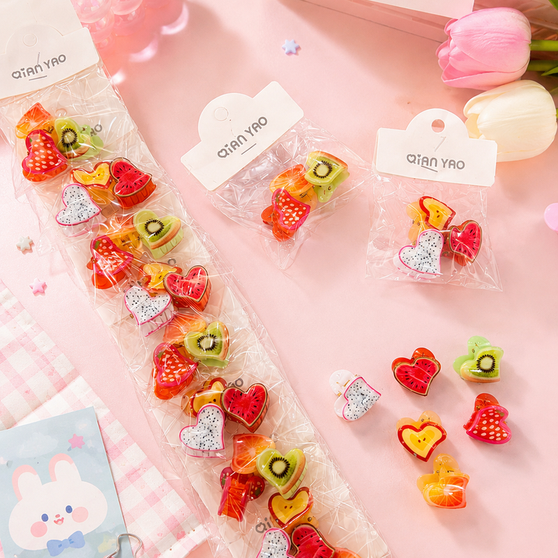 Fruity mini claw clips ( Set of 3 )