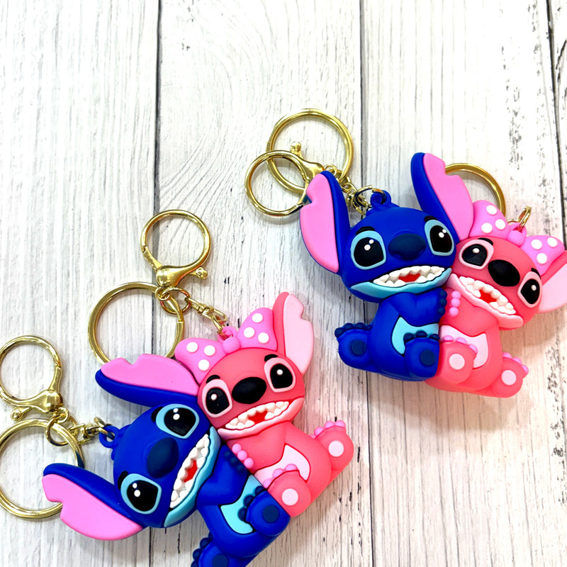 Stitch couple keychain