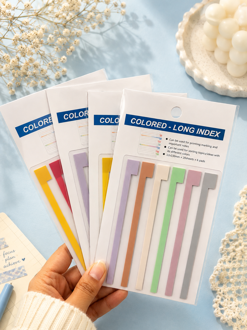 Long index sticky Notes
