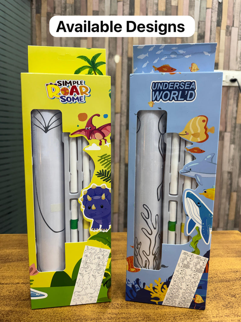 DIY Colouring sheet roll with Markers set