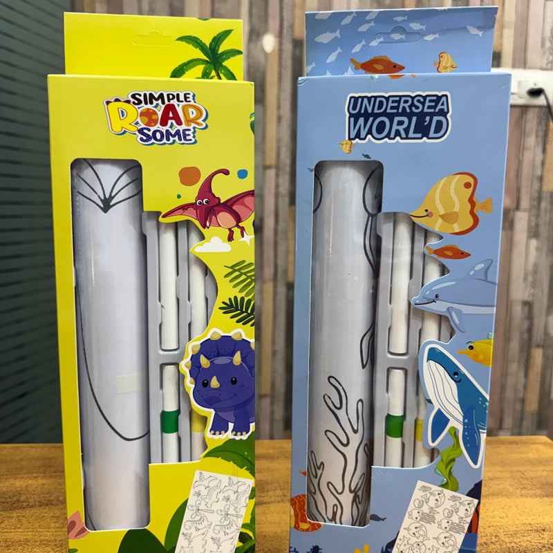 DIY Colouring sheet roll with Markers set
