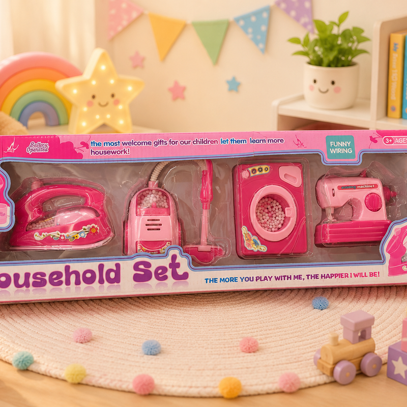 Cute household appliance set for kids