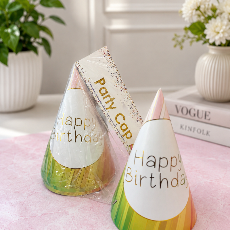 Happy birthday party caps ( For ages 4-10 years ) - set of 10 pieces