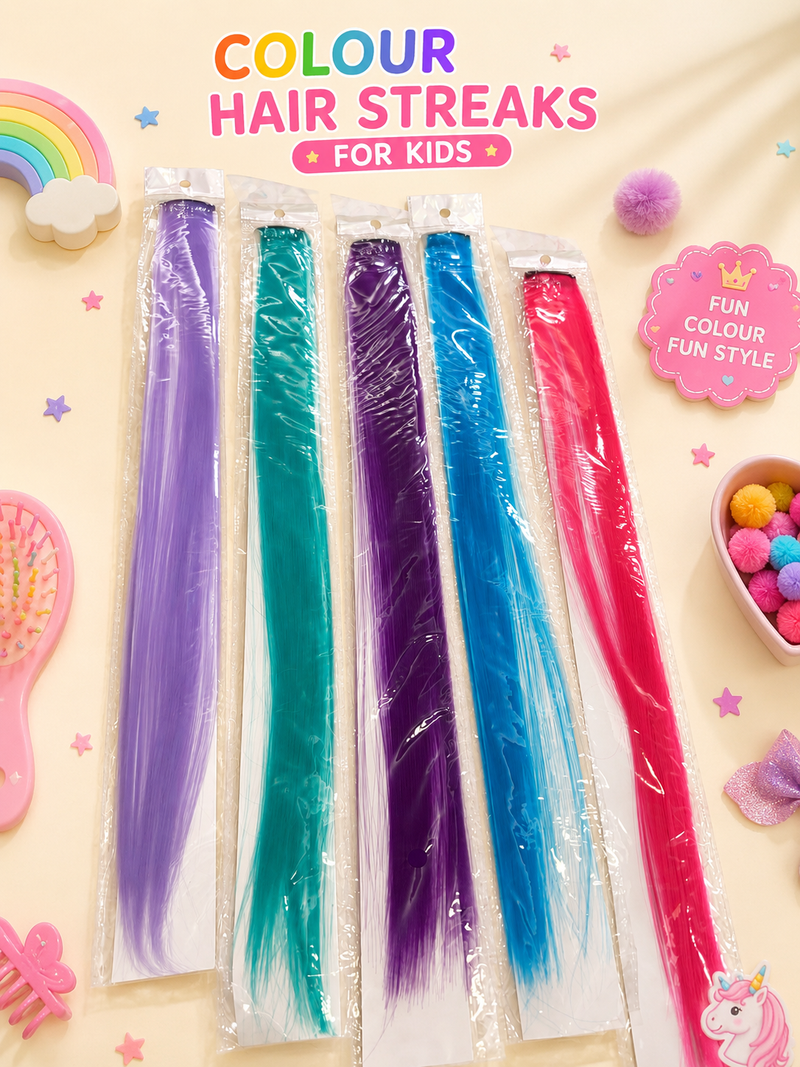 Colour hair streaks for kids