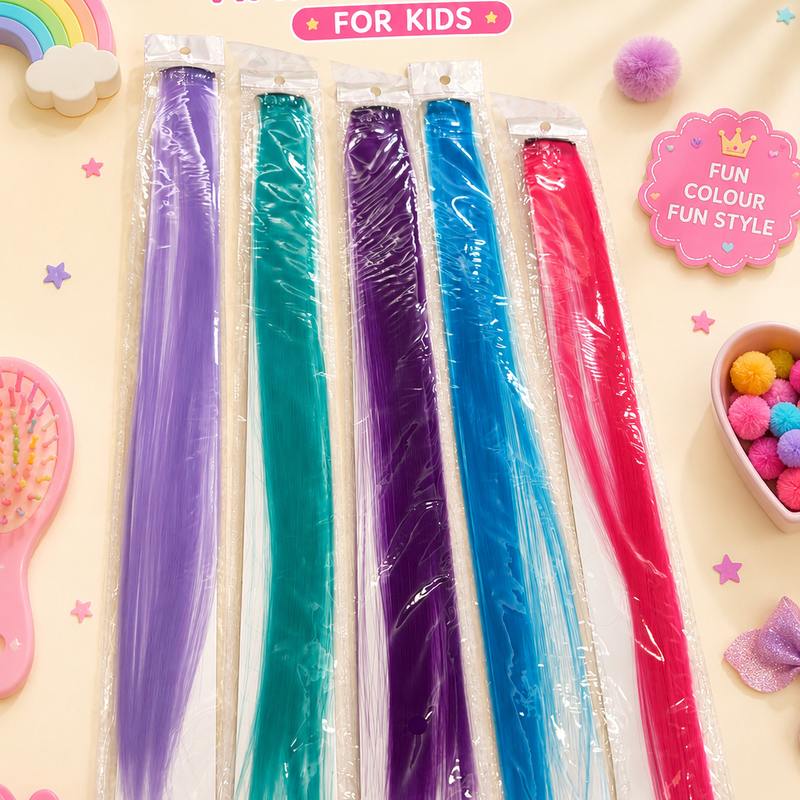 Colour hair streaks for kids