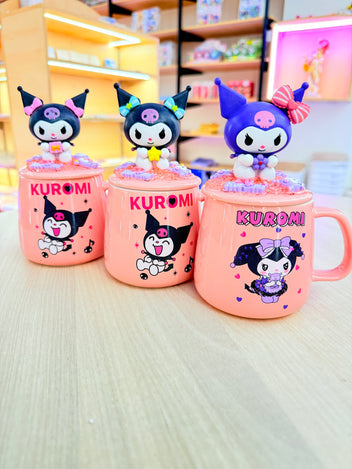 Kuromi 3D topper ceramic mug