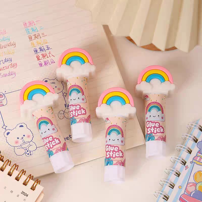 Cute rainbow glue stick
