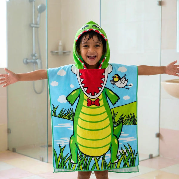 Kids Beach towel - hoodie bathrobe for kids aged 2-8 years