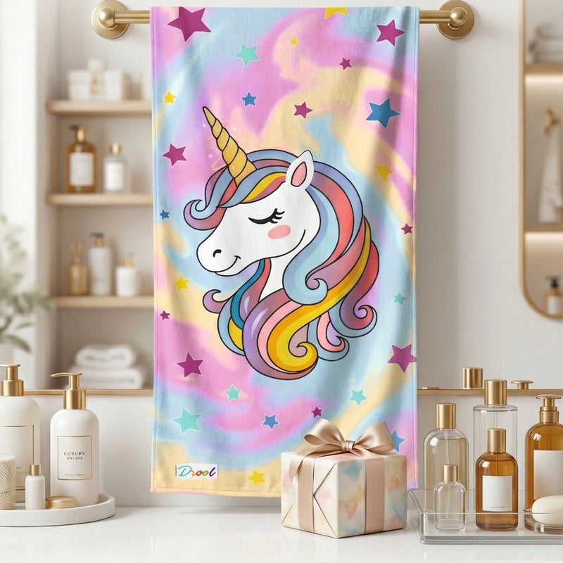 Unicorn micro fibre kids towel