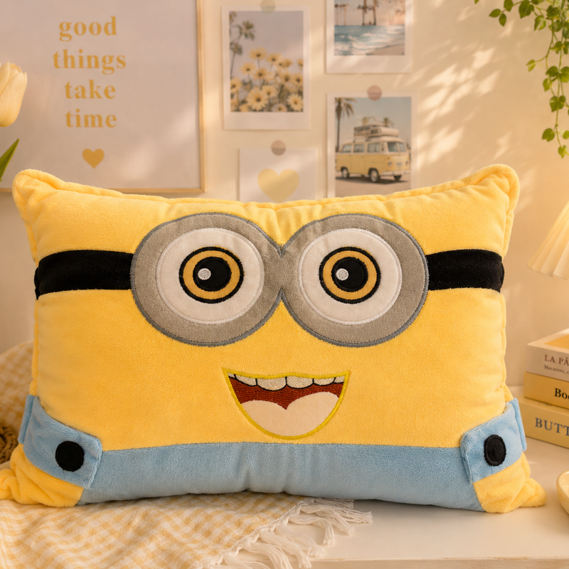 Minion plush soft pillow ( length - 45Cm )