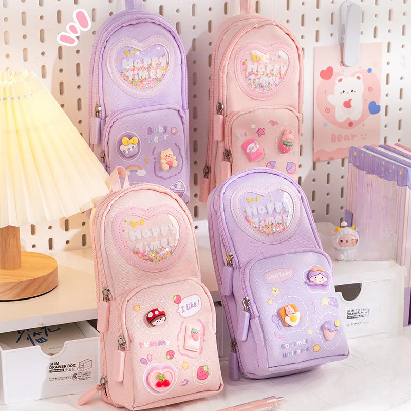 Kawai style multi pocket pouch