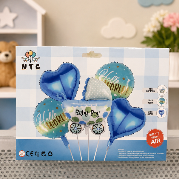 Baby boy theme foil balloons