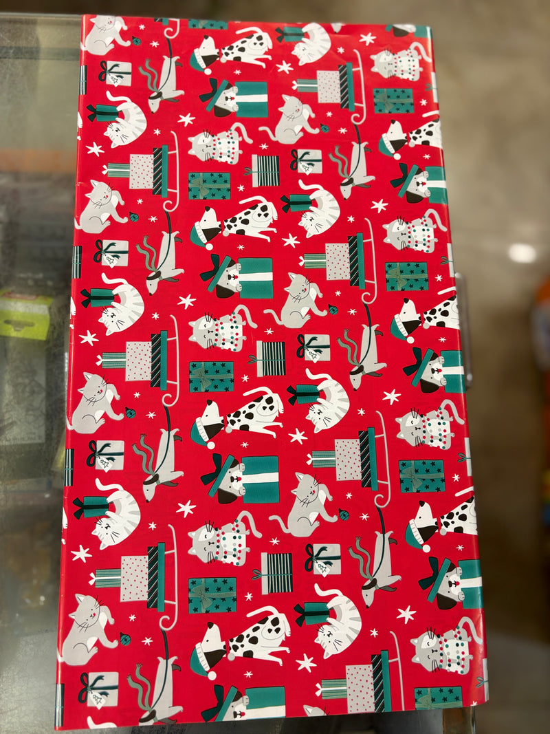 Paw lovers theme gift wrapping sheets ( set of 10 )