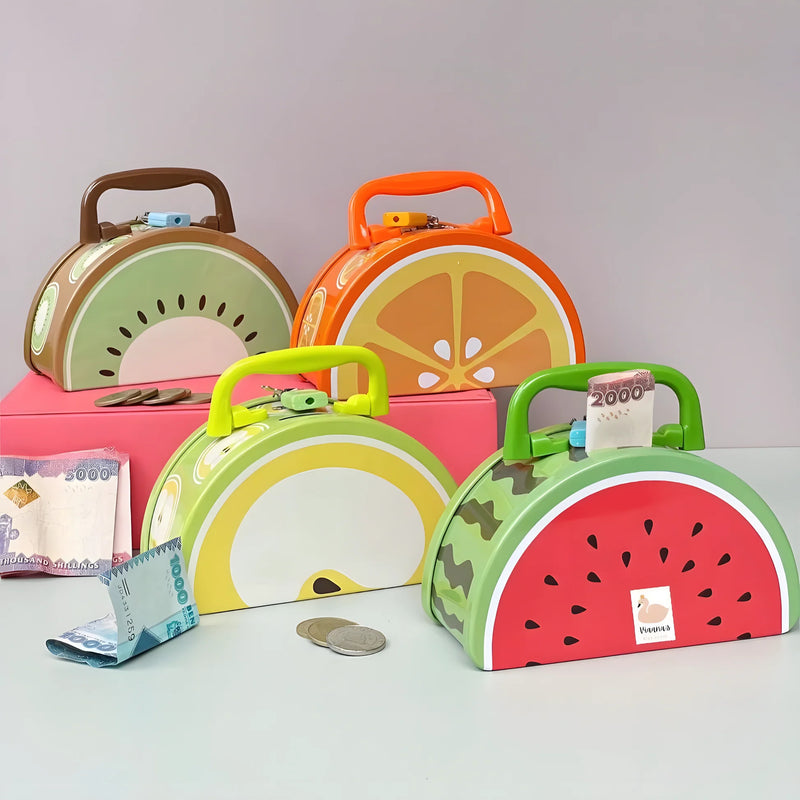 Fruity theme metal piggy bank for kids