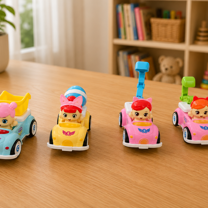 Pull back construction mini car