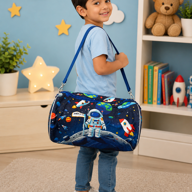 Space theme duffle bag for kids