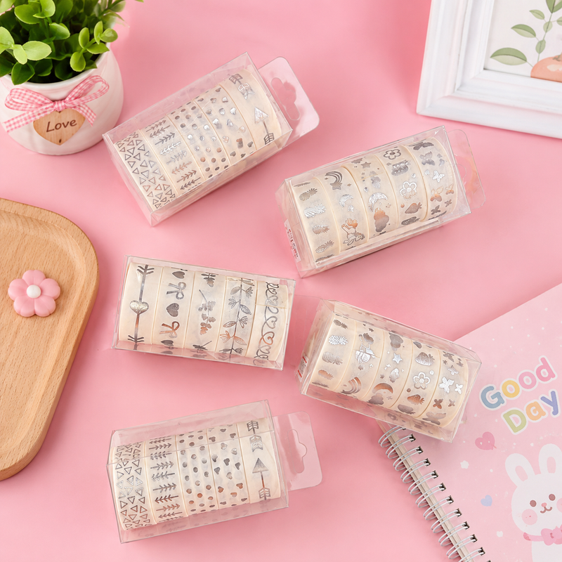 Pastel foil washi tape set ( set of 5 )