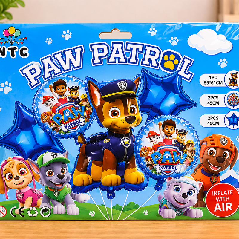 Paw petrol theme foil balloons set