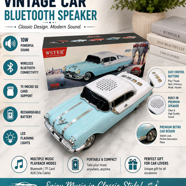 Vintage car Bluetooth speaker ( blue )