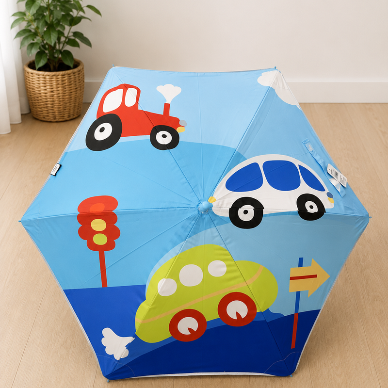 Car theme umbrella for kids -2 fold