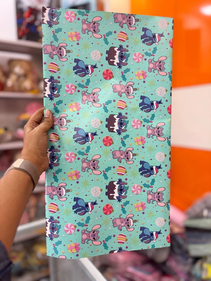 Stitch theme wrapping sheets ( set of 10 sheets )