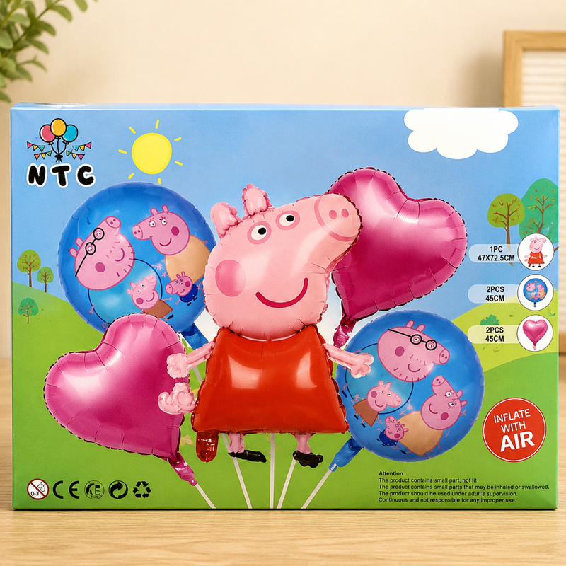 Peppa pig theme party foil balloons