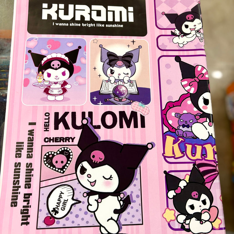 Kuromi theme gift wrapping sheets ( set of 10 )