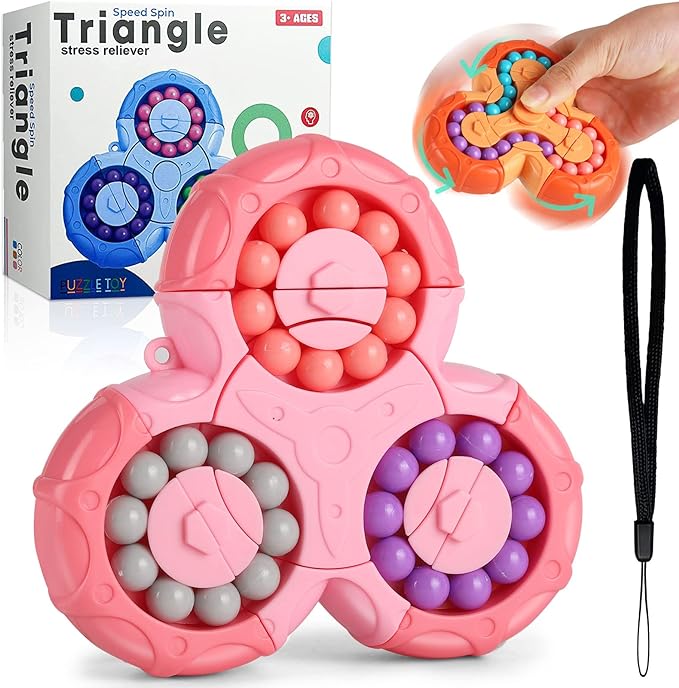 Triangle beads fidget spinner for kids