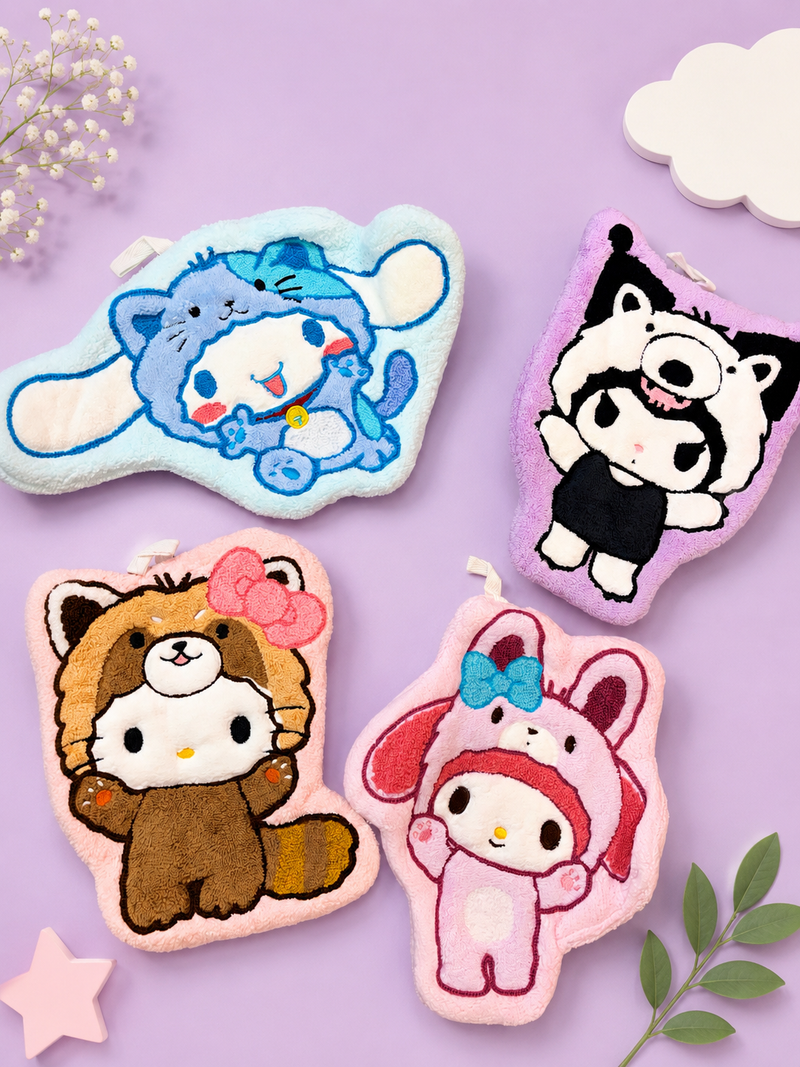 Kuromi Sanrio hand towels