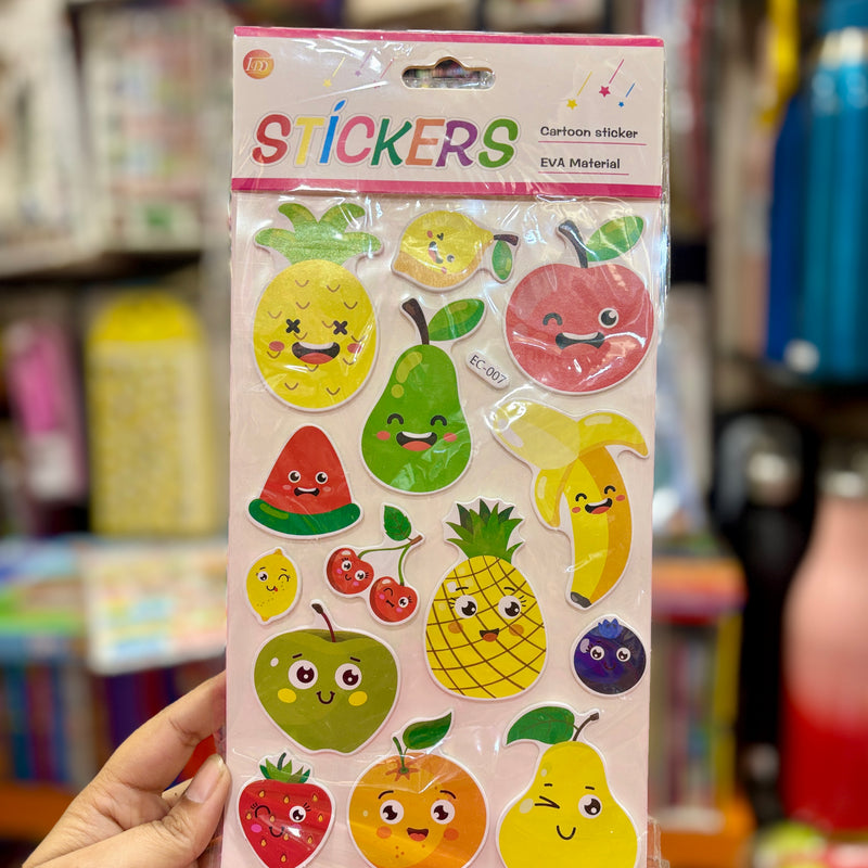 Fruity EVA puffy sticker set