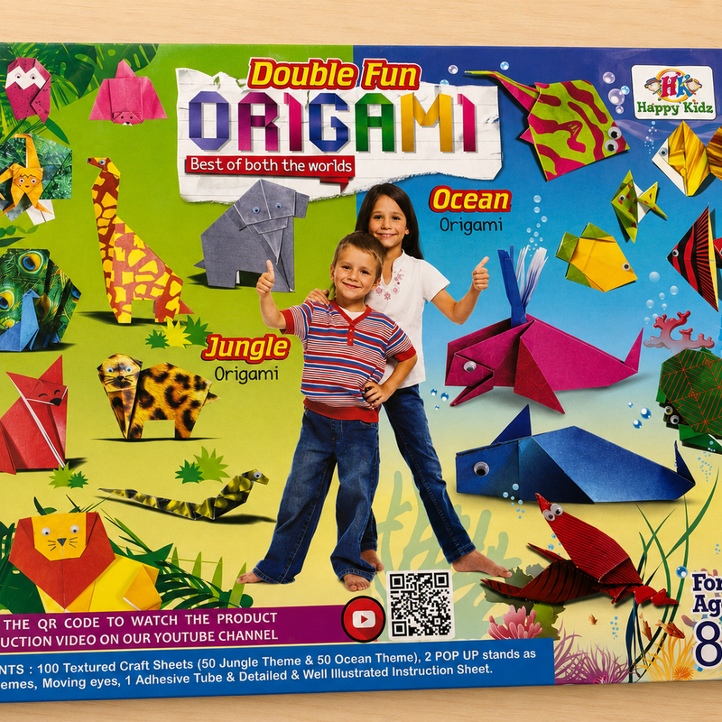 DIY origami kit for kids - jungle and ocean theme