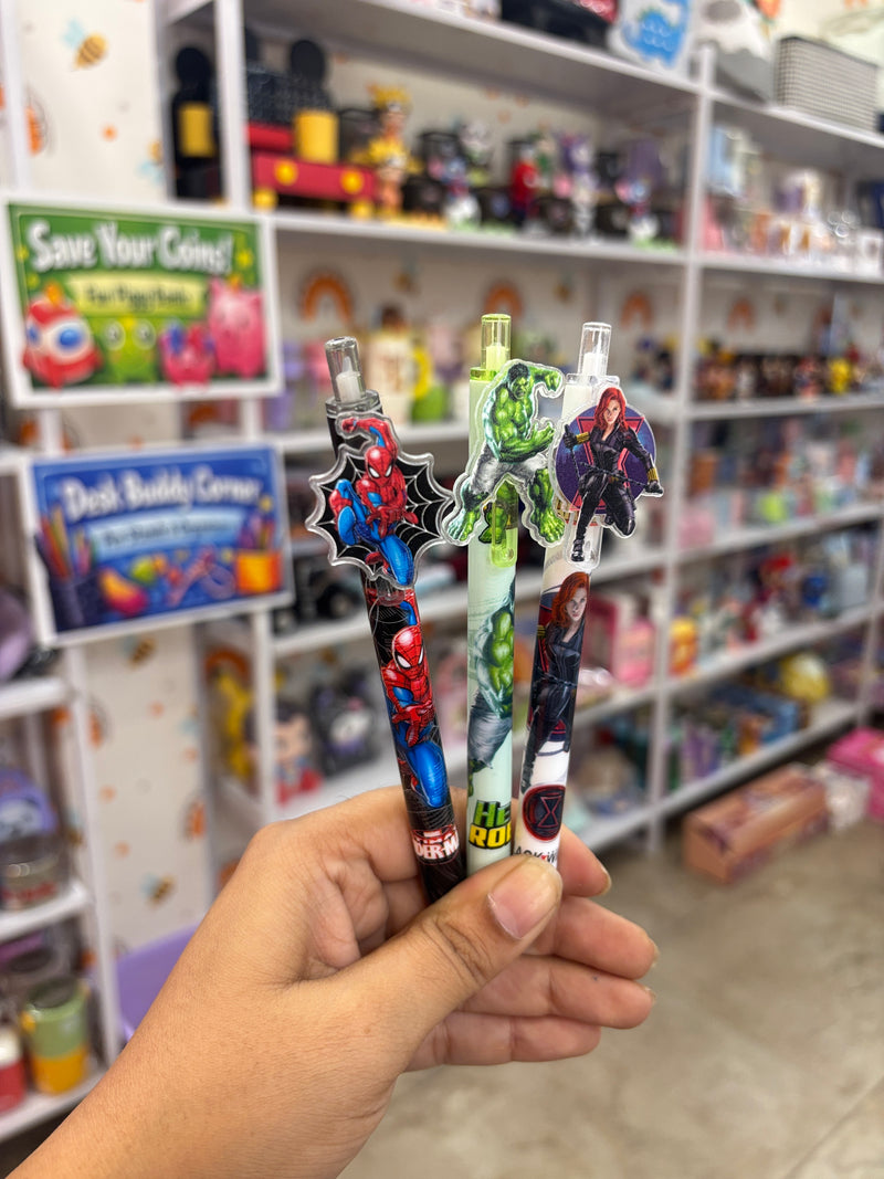 Marvel superhero cartoon gel pen