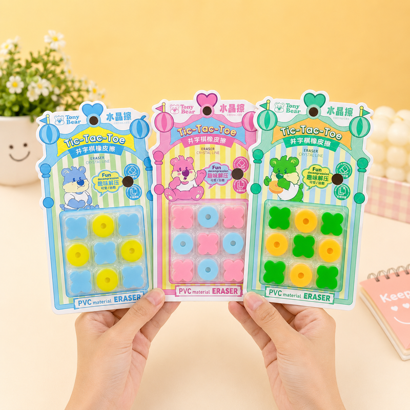 Tic Tac Toe eraser set