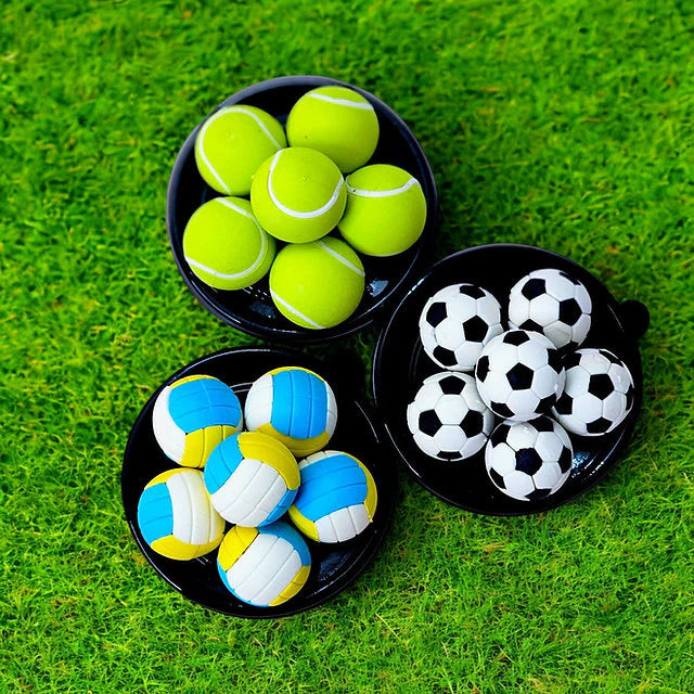Sports ball erasers set