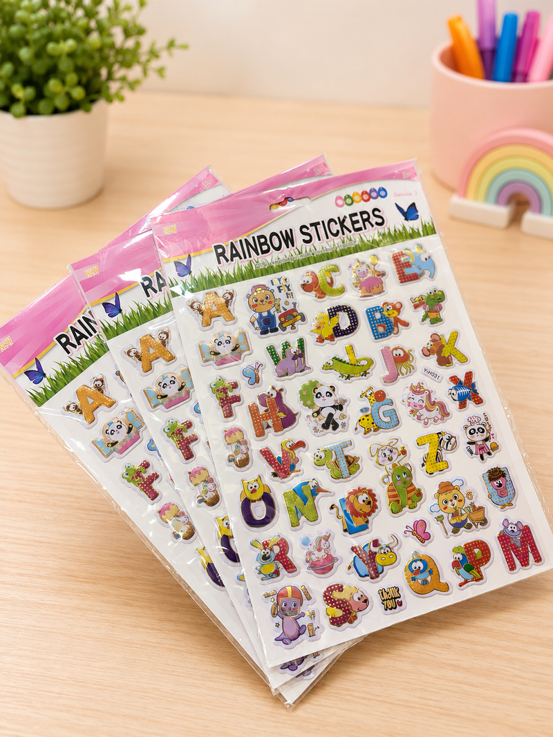 Cute ABC stickers for project fun